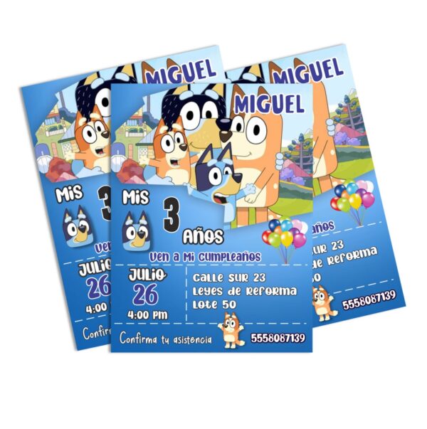 INVITACION PERSONALIZADA BLUEY