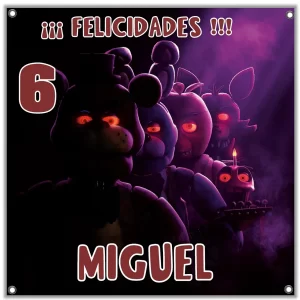 LONA PERSONALIZADA 1X1 FIESTA DECORACION Five Nights at Freddys