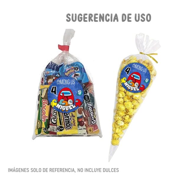 ETIQUETA REDONDA PERSONALIZADA AMONG US