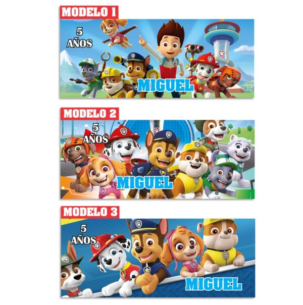 cilindro personalizado paw patrol