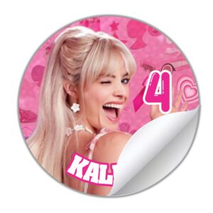 etiqueta personalizada 5cm barbie