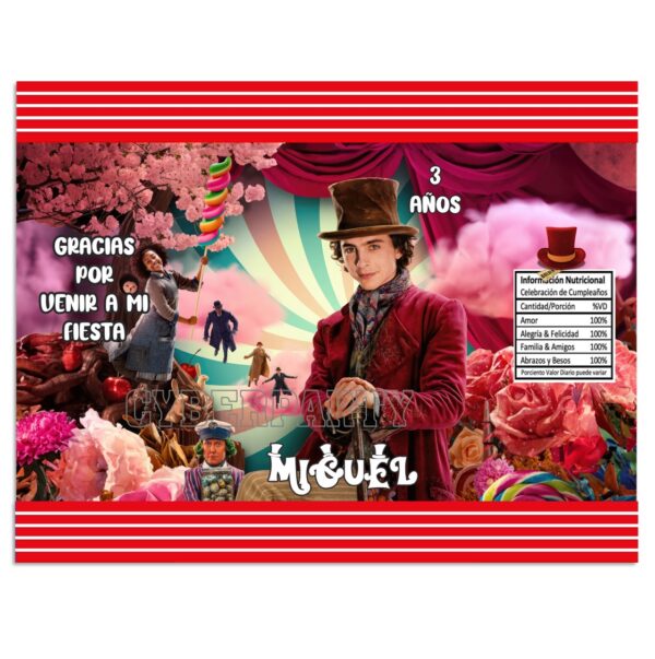 chip bag dulceras personalizadas wonka