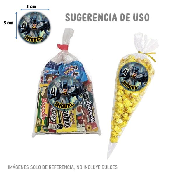 etiqueta redonda personalizada batman