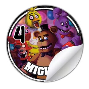 etiqueta redonda personalizada Five Nights at Freddys