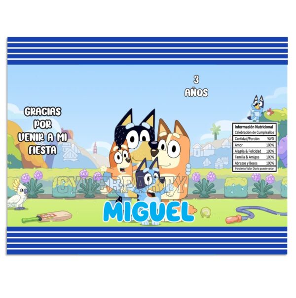 chip bag bluey personalizada