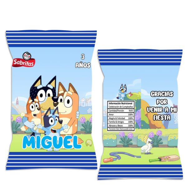 chip bag bluey personalizada