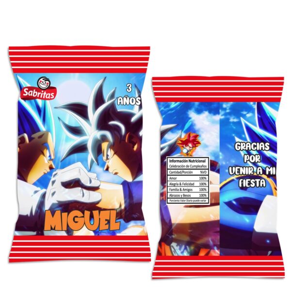 chip bag personalizadas dragon ball