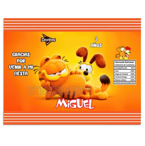 chip bag personalizadas garfield