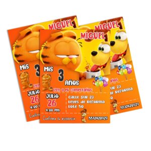 invitacion personalizada garfield