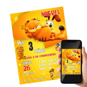 invitacion personalizada garfield