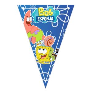 letrero banderin bob esponja