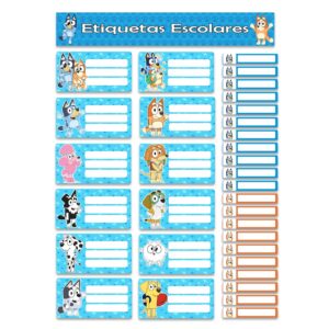 ETIQUETA ESCOLAR PERSONALIZADA BLUEY