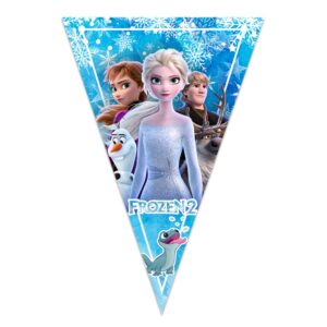 letrero banderin felicidades frozen