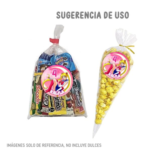etiquetas redondas personalizadas sailor moon varios tamaños