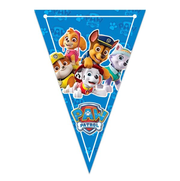 letrero banderin paw patrol