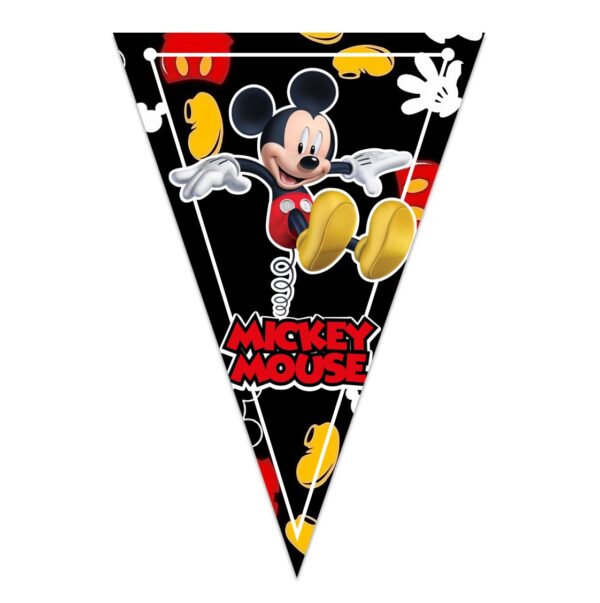 letrero banderin felicidades Mickey Mouse