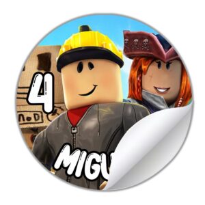 etiquetas redondas 5cm personalizadas roblox