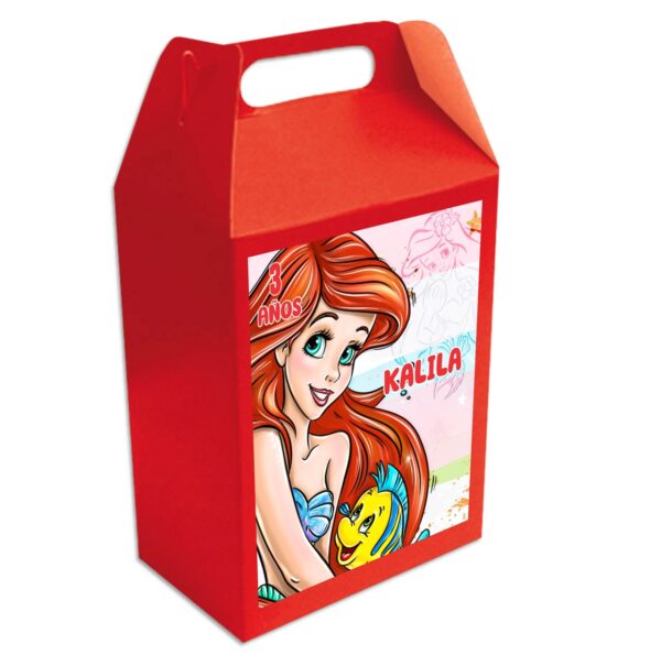 caja dulcera personalizada ariel sirenita