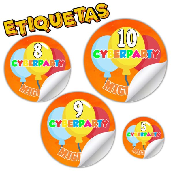 etiquetas redondas personalizadas varios personajes