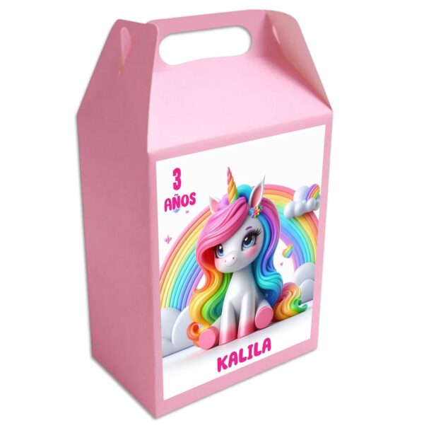 caja dulcera personalizada unicornio