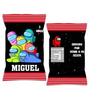 chip bag dulceros personalizado among us