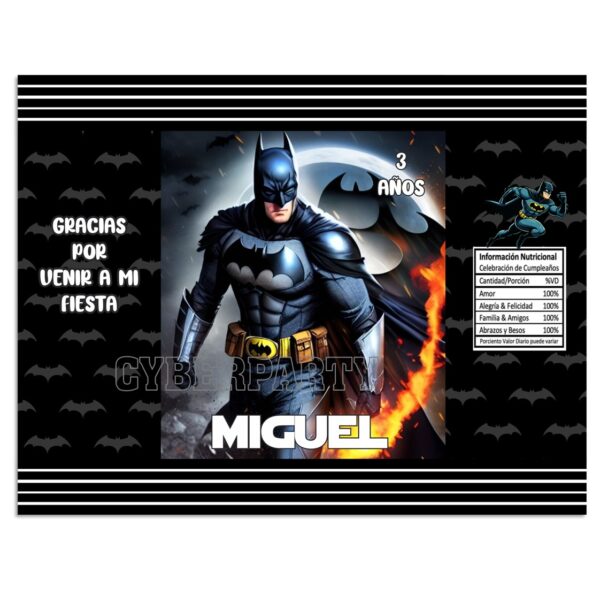 chip bag dulceros personalizado BATMAN