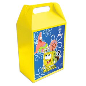 caja dulcera personalizada bob esponja pantalones cuadrados