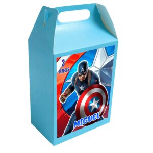 Caja dulcera personalizada capitan america