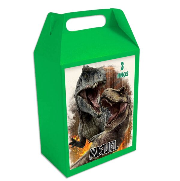 Caja dulcera personalizada jurassic world