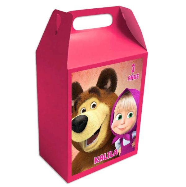 Caja dulcera personalizada masha y el oso