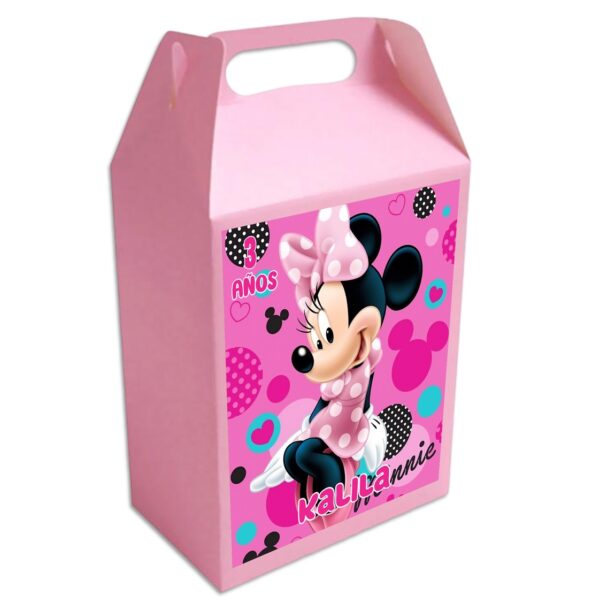 caja dulcera personaliza Minnie Mouse rosa