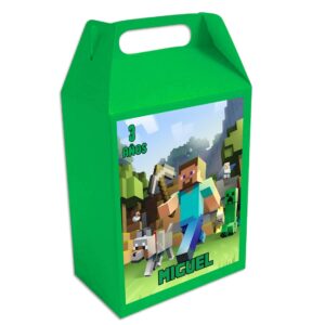 Caja dulcera personalizada minecraft