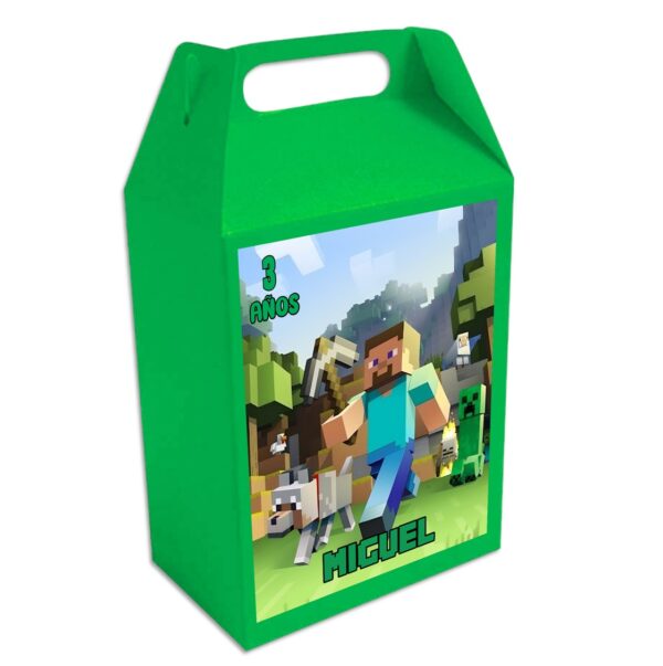 Caja dulcera personalizada minecraft