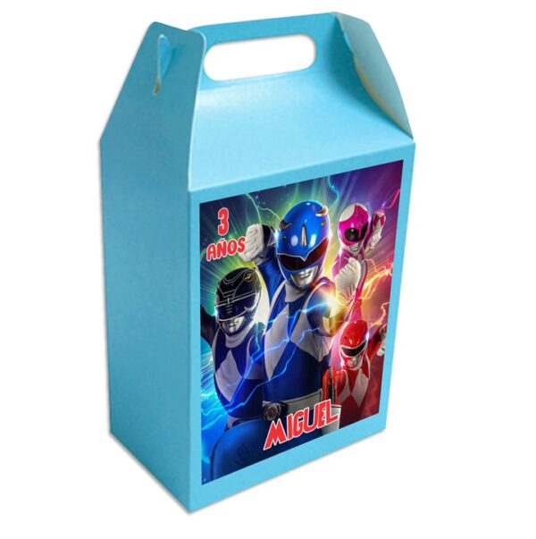 caja dulcera personalizada POWER RANGERS