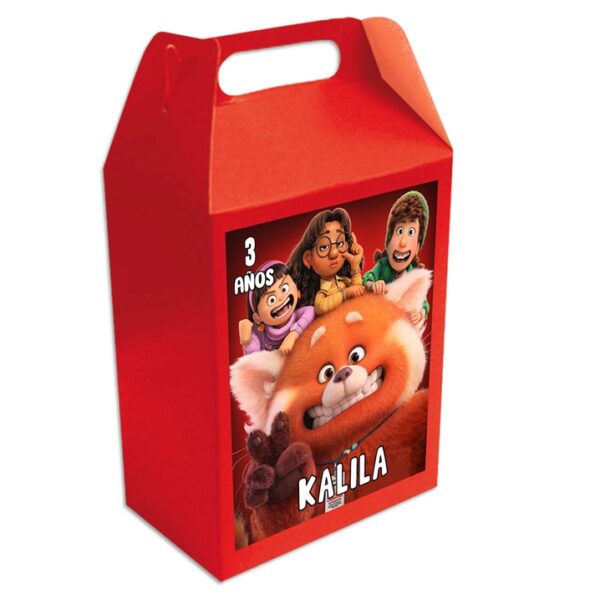 CAJA DULCERA PERSONALIZADA RED PANDA ROJO