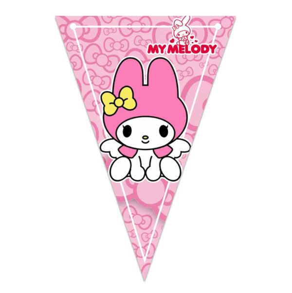 letrero banderin felicidades my melody