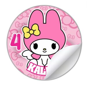 ETIQUETAS REDONDAS PERSONALIZADAS my melody