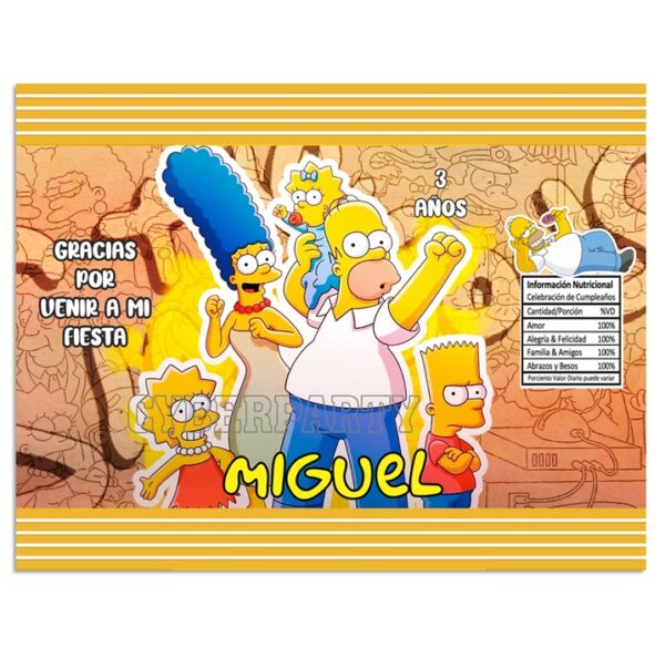 chip bag dulceras personalizada Los Simpson