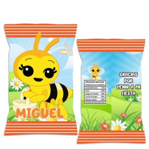 chip bag dulceras personalizadas abejita chiquitita