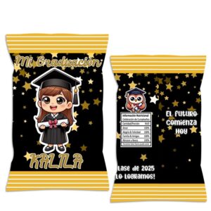 chip bag dulceras personalizadas Graduacion niña