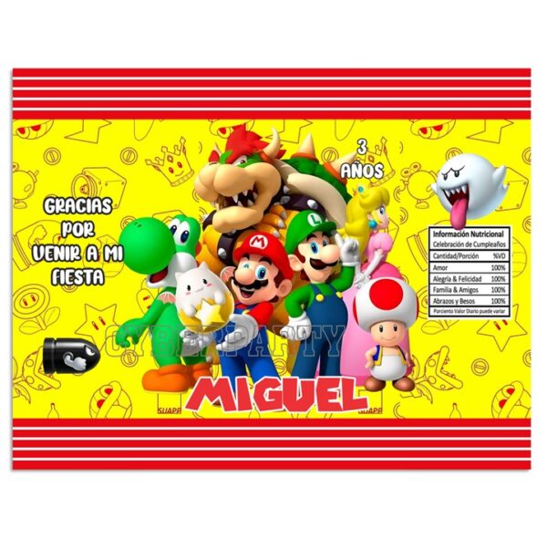 chip bag dulceras personalizadas MARIO BROS