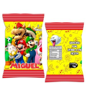 chip bag dulceras personalizadas MARIO BROS