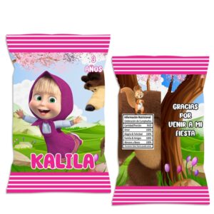 chip bag dulceras personalizadas masha y el oso