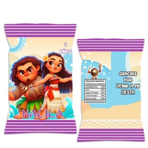 chip bag dulceras personalizadas Moana