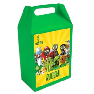 caja dulcera personalizada plantas vs zombies
