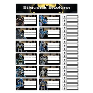 etiquetas escolares personalizadas batman