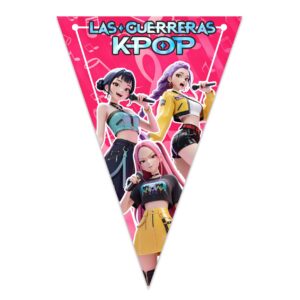 LETRERO BANDERIN Guerreras K Pop Demon Hunters