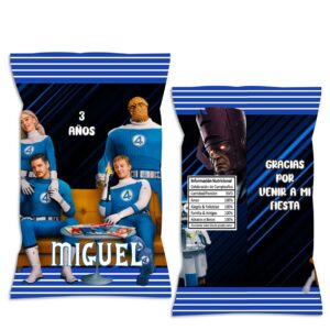 CHIP BAG DULCERAS 4 FANTASTICOS PERSONALIZADAS