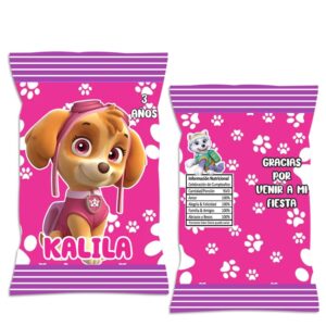 Chip Bag dulceros skye paw patrol Personalizada