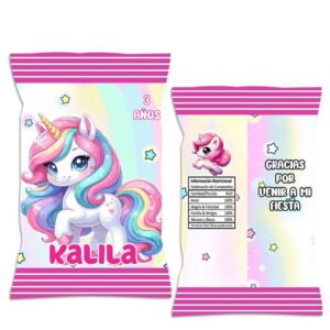 CHIP BAG DULCERO UNICORNIO PERSONALIZADO